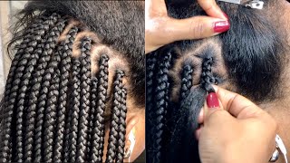 BRAIDS CLASS Perfect your box braids no lumps no bumps  Dipping technique to remove stiffness [upl. by Ainomar]