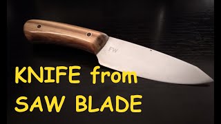 Knife Handmade olive wood handle [upl. by Audsley]