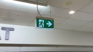 Clevertronics Exit Sign Running Man with Arrow Pointing Right at Woolworths Broadmeadows [upl. by Siubhan]