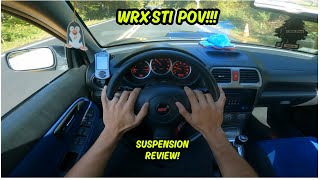 POV WRX STI New Suspension Review [upl. by Anerhs]