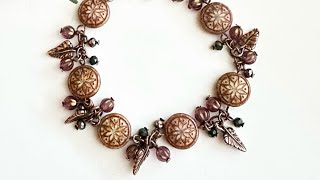 Fall chacha bracelet featuring TierraCast leaves [upl. by Atniuq]