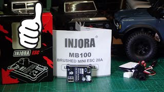 Injora MB100 Brushed Mini ESC  Run Drag Brake and BECTest Thumbs Up Injora [upl. by Atoked]