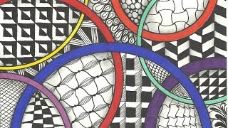 Zentangle Inspired Art  Circles [upl. by Anilec]