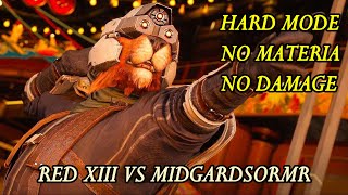 FFVII Rebirth Red XIII Vs Midgardsormr No Materia No Damage Hard Mode [upl. by Vinita281]