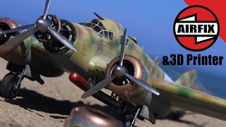 【Scale Model】 Airfix SM79 quotVintage Kit amp 3ⅮPrinterquot 172 Full Build [upl. by Latoye]