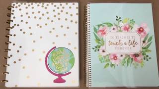 Happy Planner Teacher Planner Versus Recollections Teacher Planner Comparison [upl. by Regor]