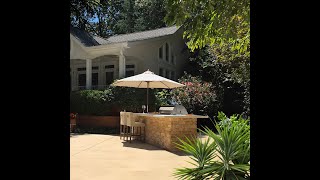 How to Build an Outdoor Kitchen with Pavestones RumbleStone Wall Blocks and QUIKRETE Countertop Mix [upl. by Fillbert125]