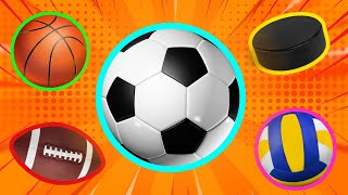 Learn Easy Sports Balls and Spellings [upl. by Haridan]