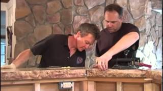 How to Seam Together Granite Slabs for Your Kitchen Countertop [upl. by Lekim]