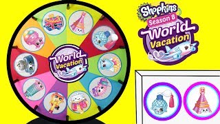 Shopkins Season 8 World Vacation Spinning Wheel Game Surprise Toys [upl. by Cranston]