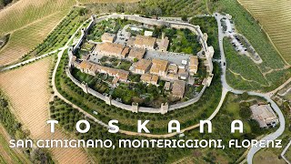 Toskana  San Gimignano Monteriggioni Florenz  Cinematic 4K [upl. by Morlee]