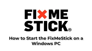 FixMeStick How to Start a Scan on a Windows PC [upl. by Corder]