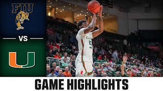 FlU vs Miami Game Highlights  202324 ACC Men’s Basketball [upl. by Ynohtnael927]