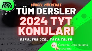 TYT 2024 Güncel Konuları Tüm Dersler Özel Tavsiyeler YKS2024 TYT2024 [upl. by Thynne]