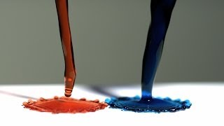 Super Hydrophobic Surface and Magnetic Liquid  The Slow Mo Guys [upl. by Eeimaj]