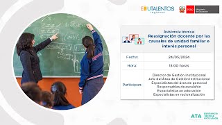 Asistencia técnica Reasignación docente por las causales de unidad familiar e interés personal [upl. by Aidnyc]