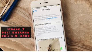 İPHONE 7 BATARYA DEĞİŞİMİ  İPHONE DEJİ BATARYA [upl. by Orella]