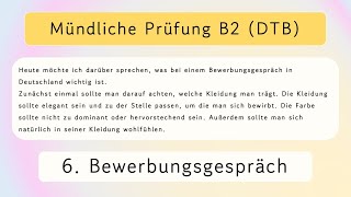 B2 Beruflich Mündliche Prüfung Teil 1  6 Bewerbungsgespräch [upl. by Nakada]