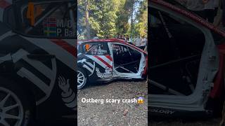 Mads Ostberg SCARY CRASH ERC 12° Rally di Roma Capitale 2024 rally wrc automobile erc crash [upl. by Auqenaj]