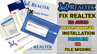 How to Fix Realtek Hd Audio Manager Install Problem । Realtek Installation Problem । Realtek [upl. by Id]