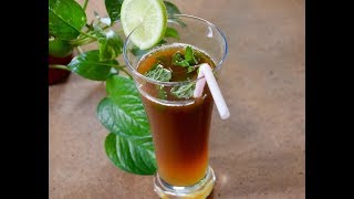 Lemon iced tea  lemon mint iced tea  Cold lemon Tea [upl. by Anelat]