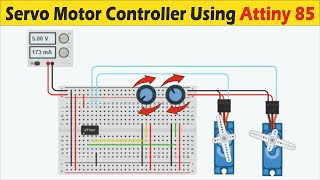 How to operate Attiny85 with servo motor  Attiny85 Controller [upl. by Meng]