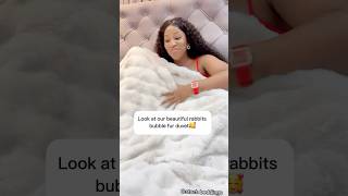 Treat yourself to a 5star hotel experience at home with our plush rabbit fur duvet youtubeshorts [upl. by Evangelina]