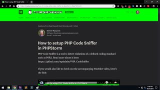 How to setup PHP Code Sniffer in PHPStorm [upl. by Ardna579]