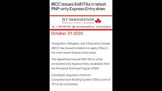 Canada 🇨🇦 PNPExpress Entry Draw For any assistance or Processing contact us at 1 437 376 2255 [upl. by Gadmann]
