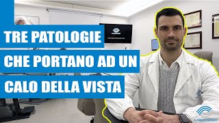 TRE PATOLOGIE CHE PORTANO AD UN CALO DELLA VISTA  Giornata mondiale della vista [upl. by Kalagher]