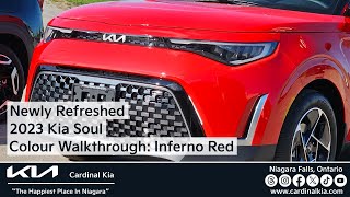 Refreshed 2023 Kia Soul  Colour Walkthrough Inferno Red [upl. by Kronfeld]