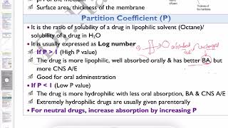 🔴 2 Absorption Part 2 Partition Coefficient DrHazem Sayed [upl. by Nnylaehs]