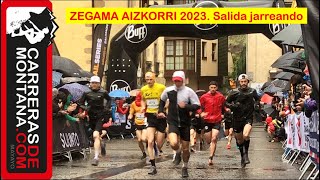 ZEGAMA AIZKORRI 2023 SALIDA JARREANDO Así partía todo el pelotón con un día duro por delante [upl. by Tnomyar]