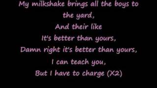 Milkshake with lyrics [upl. by Mariko]