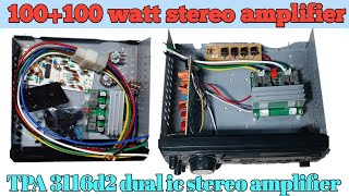 100100watt stereo amplifierTPA 3116d2 dual ic stereo amplifier [upl. by Alcock608]