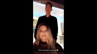 RiceGum massaging Alissa Violet Ft FaZe Banks going out snapchat stories [upl. by Chiarra]