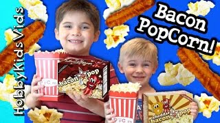 Bacon POPCORN HobbyPig HobbyFrog Make and Try Bacon Popcorn by HobbyKidsVids [upl. by Anatlus480]