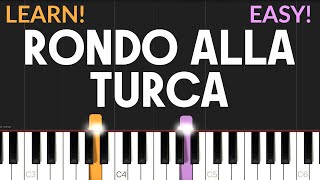 Rondo Alla Turca  Wolfgang Amadeus Mozart  EASYMEDIUM Piano Tutorial [upl. by Nomelihp]