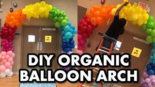 DIY Organic Balloon Arch Tutorial amp Frame  Rainbow Balloon Arch  DIY With KI [upl. by Jordanna]