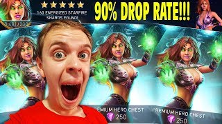 Injustice 2 Mobile HUGE Starfire Premium Chest Opening UNBELIEVABLE DROP RATE TOO MANY STARFIRES [upl. by Stuart]