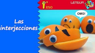 Las interjecciones 1º ESO Lengua [upl. by Cirnek]