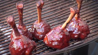 Chipotle Cherry Chicken Recipe On the Weber [upl. by Enerehs]