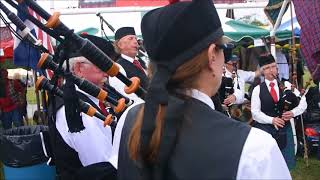 2018 Grandfather Mountain Highland Games Bagpipers [upl. by Alael598]