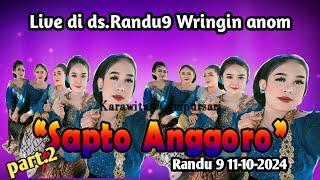 Streaming karawitan SAPTO ANGGORO LIVE di ds Randu songo kec Wringin Anom kab Gresikmalam [upl. by Ursa]