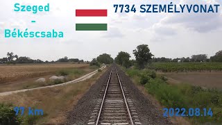 Route SzegedAlgyőHódmezővásárhelyOrosházaBékéscsaba 7734 Személyvonat SzegedBékéscsaba [upl. by Ophelie633]