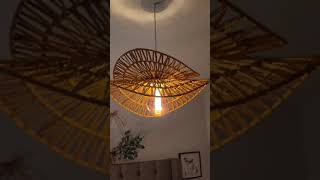 Handwoven Wabisabi Rattan Pendant Light RetroBampB Bedroom Living Room Creative Restaurant Chandelier [upl. by Jemmie]