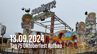 Oktoberfest 2024 Tag 75 Wiesnaufbau  Theresienwiese 13092024 Freitag [upl. by Aileduab]