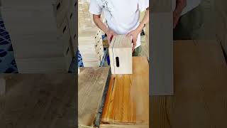 Wood box lid cutting process Good tools and machinery make work easy [upl. by Akciret]