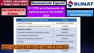 CAT SUNAT 2023 EVALUACION DE APTITUD RM RV ESPACIAL DIRECCION LOCALES DE EVALUACION LINK BALOTARIOS [upl. by Ullman]