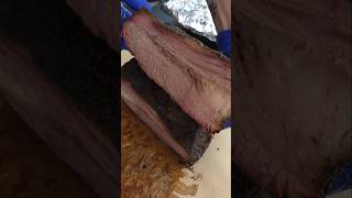 Gorgeous brisket 😍 bbq brisket fire food beef smoke outdoorcooking california [upl. by Eitisahc]